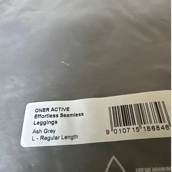 Oner Active Ash Grey Effortless Seamless Leggings - L - Picture 3 of 6